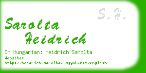sarolta heidrich business card